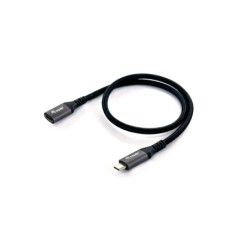 128370 Cable de extensin USB 3.2 Gen 2 C a C  M/F  0 5m  4K/60Hz  10Gbps  Negro