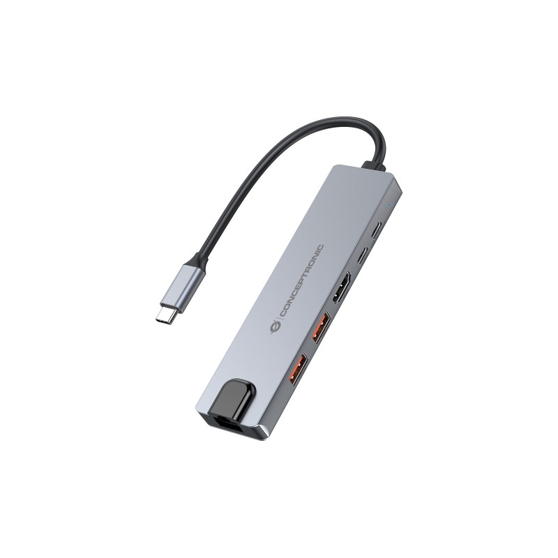 DONN29G base para porttil y replicador de puertos Almbrico USB 3.2 Gen 2 (3.1 Gen 2) Type-C Gris