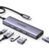 15596 base para porttil y replicador de puertos Almbrico USB 3.2 Gen 1 (3.1 Gen 1) Type-A + Type-C Aluminio