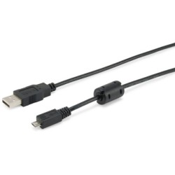 128596 Cable USB 2.0 Tipo A a Micro-B  1 0m   Negro