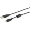 128596 Cable USB 2.0 Tipo A a Micro-B  1 0m   Negro
