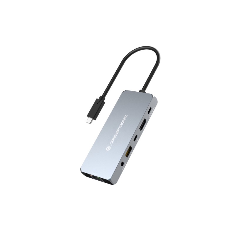 DONN22G base para porttil y replicador de puertos Almbrico USB 3.2 Gen 2 (3.1 Gen 2) Type-C Gris