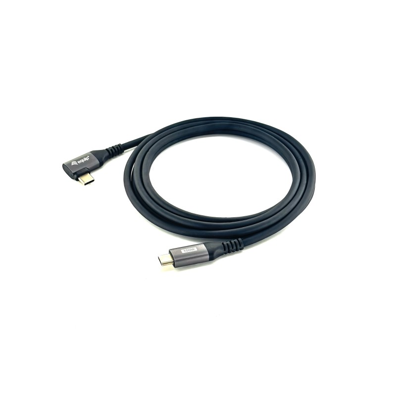 128891 Cable USB 2.0 C a C en ngulo de 90  M/M  1 0 m  PD 100 W  negro