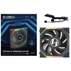 UNI FAN SL Wireless LCD 120 Carcasa del ordenador Ventilador 12 cm Negro 1 pieza(s)