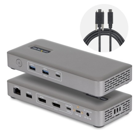 Docking Station USB4 - Sin Controladores - 4K 144Hz Doble para Mac y Windows - Docking Station Tipo C con DisplayPort - PD 100W 