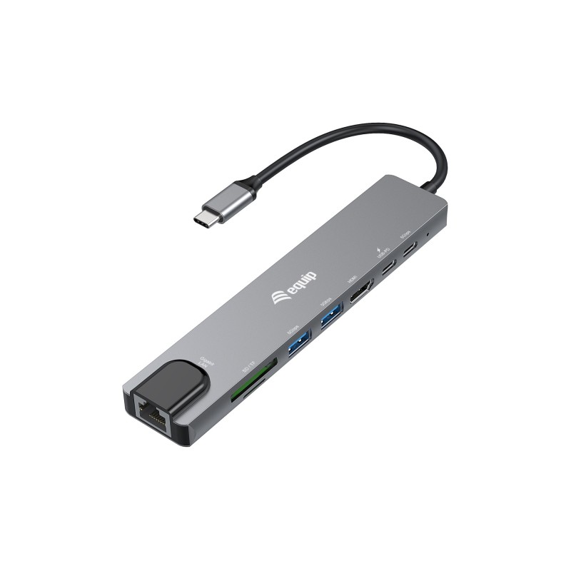 133497 base para porttil y replicador de puertos Almbrico USB Tipo C Negro  Gris