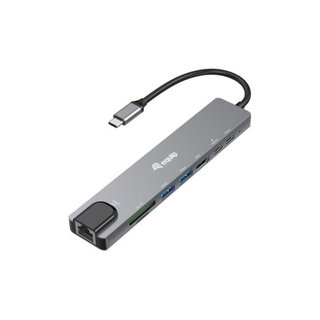 133497 base para porttil y replicador de puertos Almbrico USB Tipo C Negro  Gris