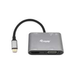 Adaptador multifuncin USB-C 5 en 1  HDMI  VGA (HD15)  PD 100W  USB3.0  AUX