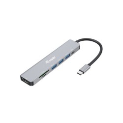 133494 Adaptador multifuncin USB-C 7 en 1  HDMI 4K/60Hz  USB 3.2 Gen1 x 3   TF/MICRO SD  100W USB PD