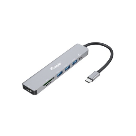 133494 Adaptador multifuncin USB-C 7 en 1  HDMI 4K/60Hz  USB 3.2 Gen1 x 3   TF/MICRO SD  100W USB PD