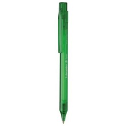 Fave Verde Bolgrafo de punta retrctil con pulsador Medio