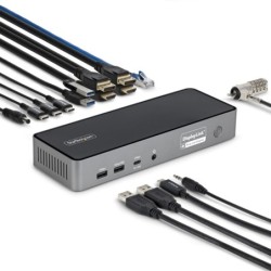 Docking Station Universal USB-C de 3 Pantallas - Docking Station USB Tipo C HDMI DP - PD 140W para Carga de MacBook Pro y Window