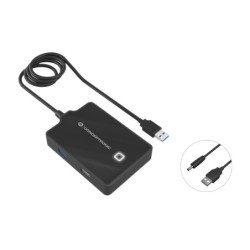 HUBBIES10B base para porttil y replicador de puertos USB 3.2 Gen 1 (3.1 Gen 1) Type-A Negro