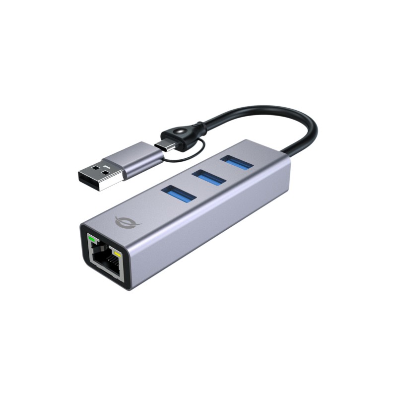 ABBY25G base para porttil y replicador de puertos Almbrico USB 3.2 Gen 1 (3.1 Gen 1) Type-A + Type-C Gris