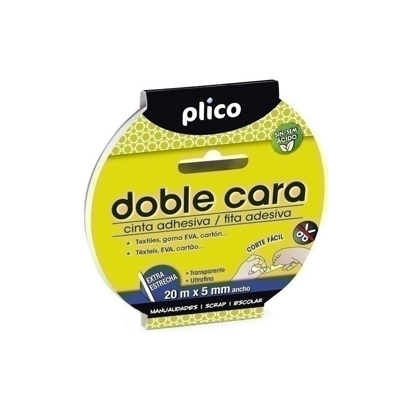 CINTA DOBLE CARA PLICO 20x5 ULTRA ESTR.