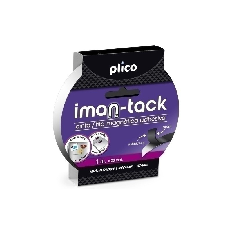 CINTA ADHESIVA PLICO IMAN-TACK 1m x20 mm