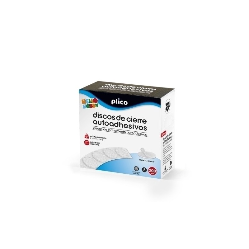 DISCOS CIERRE ADHE.PLICO 20  200 BLANCO