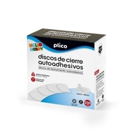 DISCOS CIERRE ADHE.PLICO 20  200 BLANCO