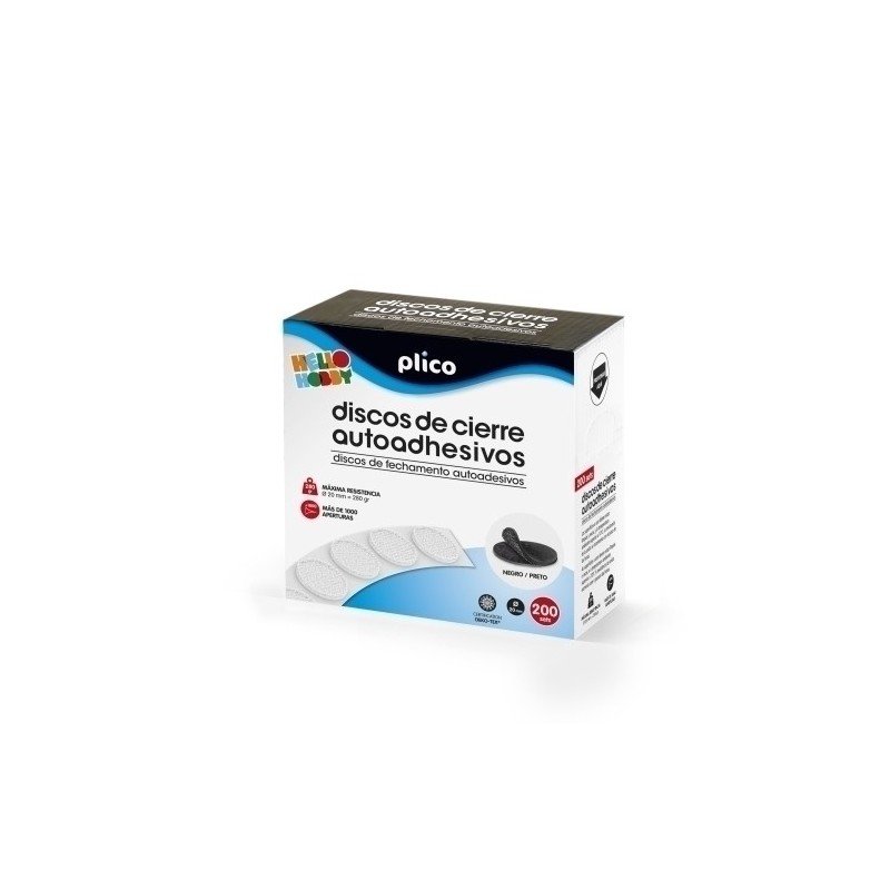 DISCOS CIERRE ADHE.PLICO 20  200 NEGRO