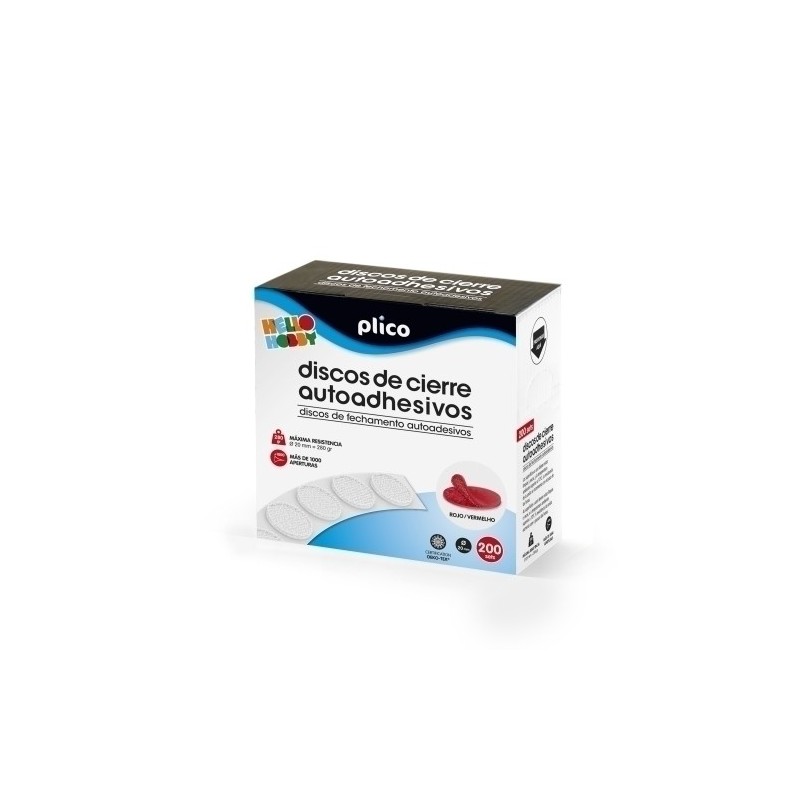 DISCOS CIERRE ADHE.PLICO 20  200 ROJO