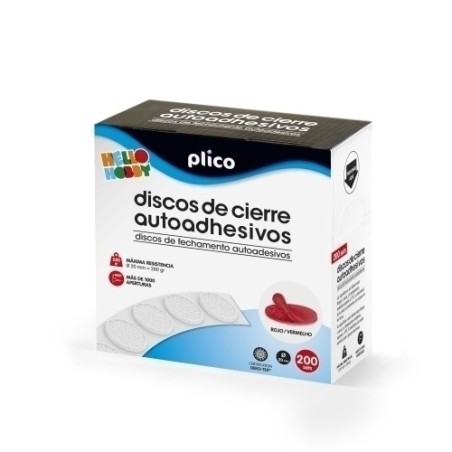 DISCOS CIERRE ADHE.PLICO 20  200 ROJO