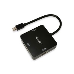 133439 adaptador de cable de vdeo 0 15 m Mini DisplayPort DVI-D + VGA (D-Sub) + HDMI Negro
