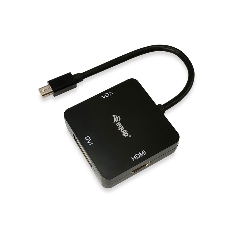 133439 adaptador de cable de vdeo 0 15 m Mini DisplayPort DVI-D + VGA (D-Sub) + HDMI Negro