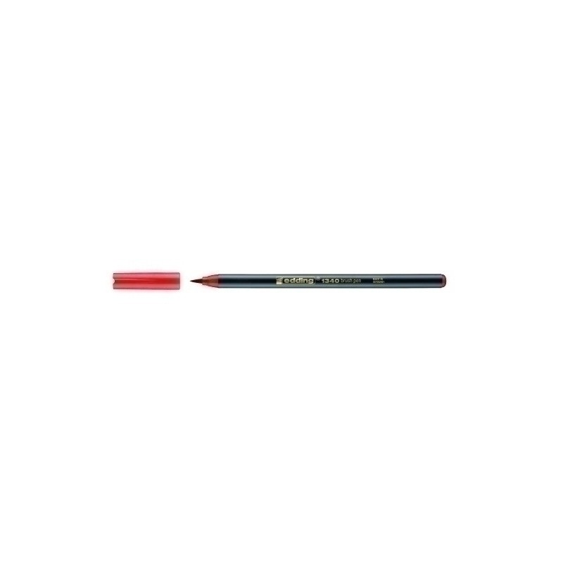 ROTUL.EDDING 1340 BRUSHPEN ROJO - Pack de 10 unidades