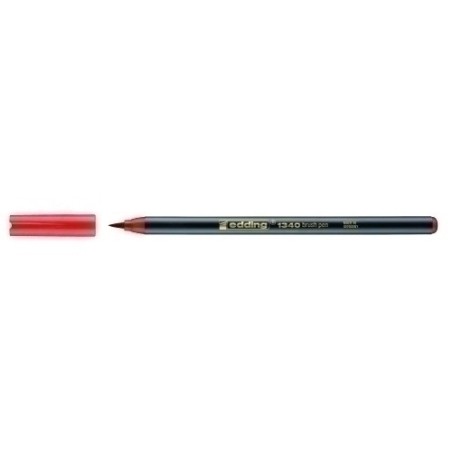 ROTUL.EDDING 1340 BRUSHPEN ROJO - Pack de 10 unidades