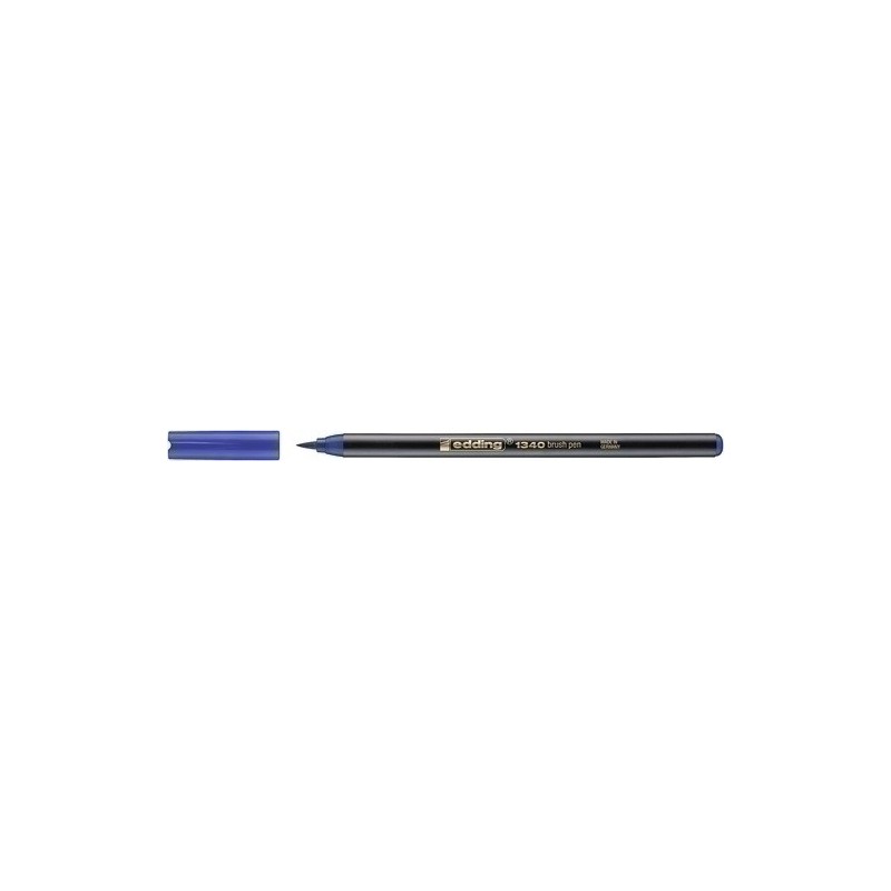 ROTUL.EDDING 1340 BRUSHPEN AZUL - Pack de 10 unidades