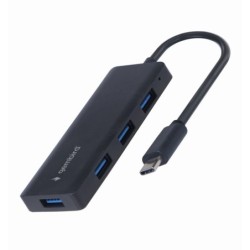 UHB-CM-U3P4-02 base para porttil y replicador de puertos Almbrico USB 3.2 Gen 1 (3.1 Gen 1) Type-C Negro