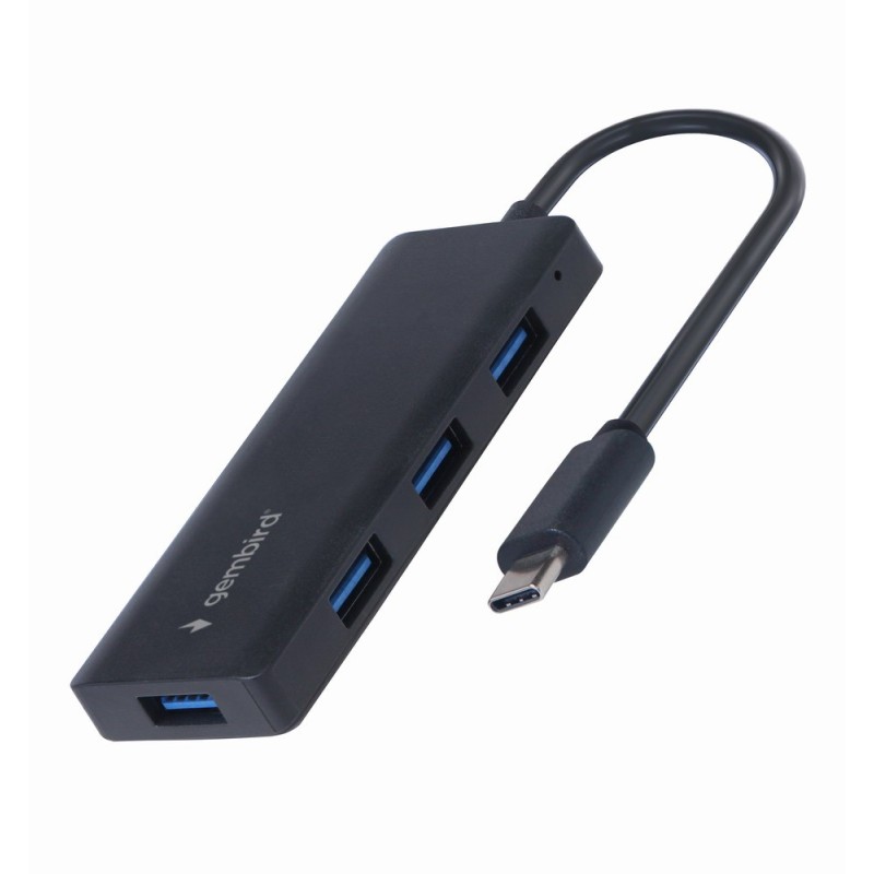 UHB-CM-U3P4-02 base para porttil y replicador de puertos Almbrico USB 3.2 Gen 1 (3.1 Gen 1) Type-C Negro
