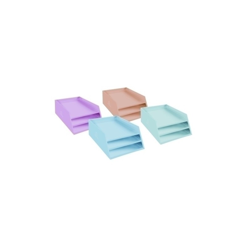 BANDEJA SOBREMESA EXAC. 3 NIV.A4+ SURT. - Pack de 4 unidades