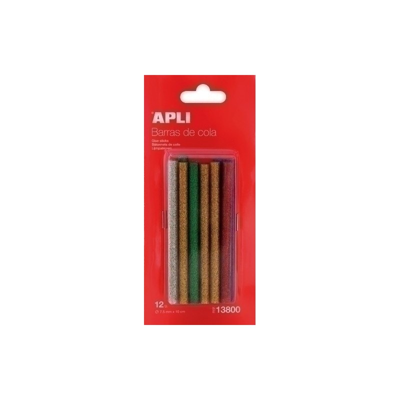 COLA TERMOFUSIBLE BARRA APLI GLITTER 12