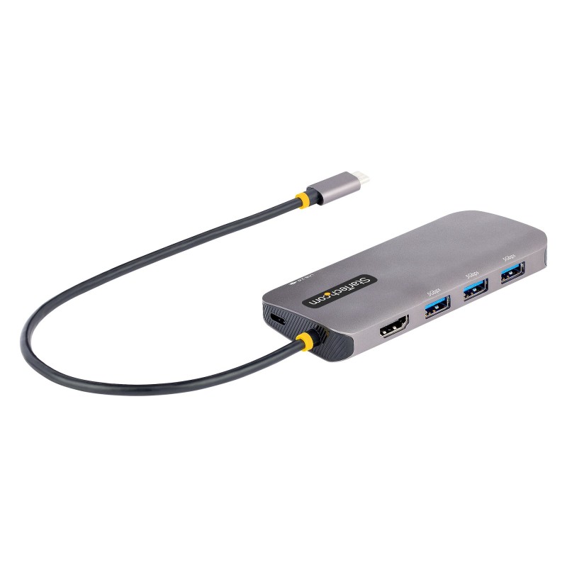 Adaptador Multipuertos USB C  de Vdeo HDMI de 4K y 60Hz  Hub USB-A 3.2 de 3 Puertos de 5Gbps  Entrega de Alimentacin PD de 100W 