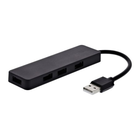 HUBUSBFIRST base para porttil y replicador de puertos Almbrico USB 2.0 Negro