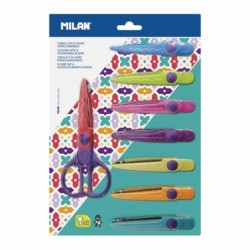Blster tijeras zig-zag con 8 hojas intercambiables