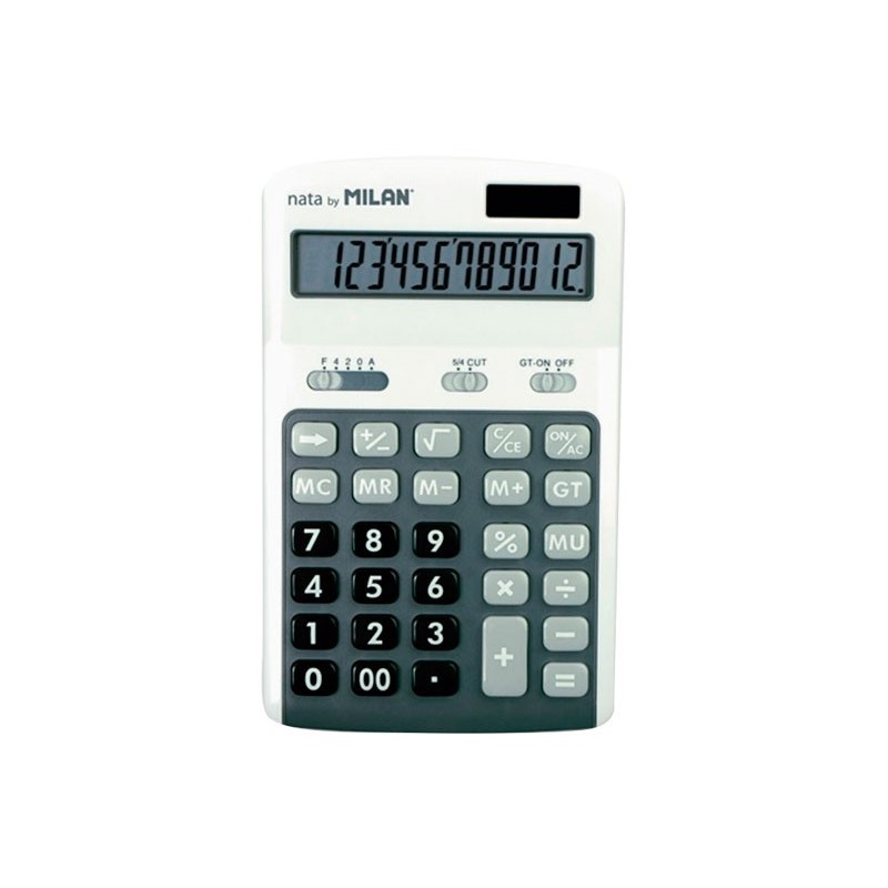 BLISTER CALCULADORA MILAN 12 DIG NEGRO 150712GBL