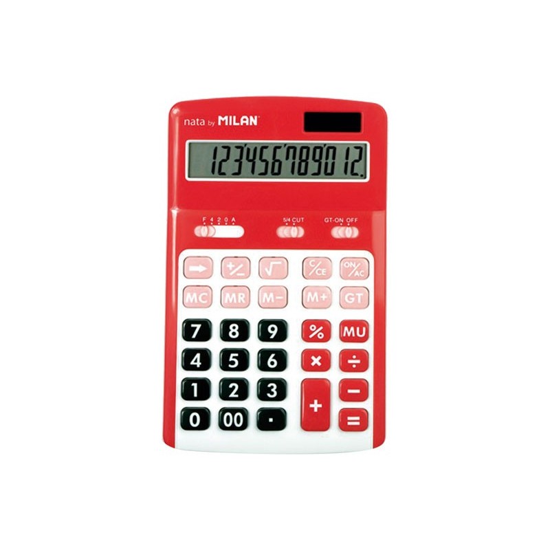 BLISTER CALCULADORA MILAN 12 DIG ROJO 150712RBL