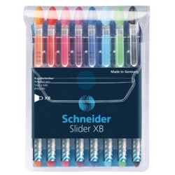Slider Basic Negro  Azul  Azul claro  Verde claro  Naranja  Rosa  Rojo  Violeta Bolgrafo Extra-grueso 8 pieza(s)