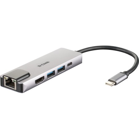 DUB-M520 base para porttil y replicador de puertos Almbrico Thunderbolt 3 Aluminio
