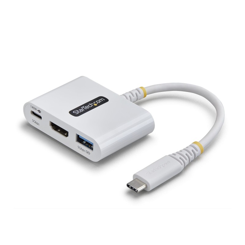 Dock Hub Multipuertos USB Tipo C a HDMI - Adaptador Multipuertos USB-C a HDMI - Carga de 140W - Hub Ladrn USB de 5Gbps - HDMI 4K
