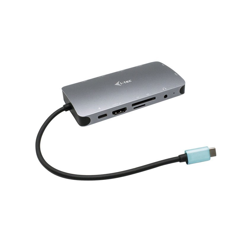 Metal USB-C Travel Nano Dock HDMI/VGA with LAN + Power Delivery 100 W