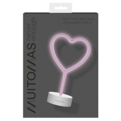 NEONHEARTC lmpara de mesa Neon F Blanco
