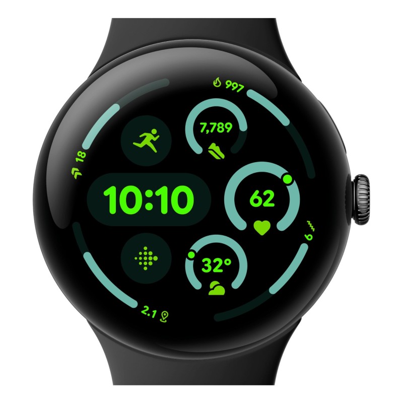 Pixel Watch 3 AMOLED 45 mm Digital Pantalla tctil Negro Wifi GPS (satlite)
