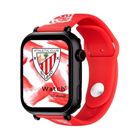 Save Family PLUS SmartWatch Ed. Athletic Club Bilbao con GPS y llamada Negro Correa Silicona Roja NO INCLUYE SIM