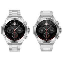 Smartwatch Titanium  Pantalla AMOLED 1 43"  2 correas  Aut. 5 das  Modos deporte y salud  Llamadas  Asistentes voz  Negro