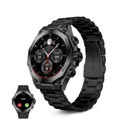 Smartwatch Titanium  Pantalla AMOLED 1 43"  2 correas  Aut. 5 das  Modos deporte y salud  Llamadas  Asistentes voz  Negro