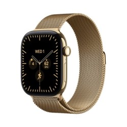 Watch Series 12 (GPS + Cellular) - Caja de titanio en oro brillante (46 mm) - Pulsera Milanese Loop oro brillante - Talla M/L