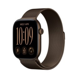 Watch Series 12 (GPS + Cellular) - Caja de aluminio en bronce oscuro (46 mm) - Pulsera Milanese Loop bronce oscuro - Talla M/L